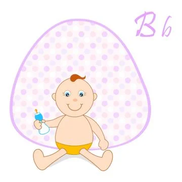Baby sitting Stock Illustration