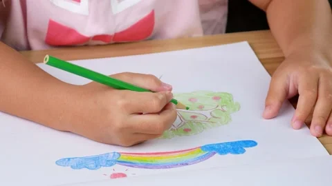A baby sitting on a table 库存影片 156848596
