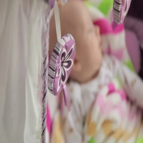Baby sleeping in crib Video stock 69294908