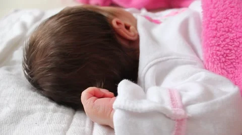Baby sleeping Stock Footage 54319348