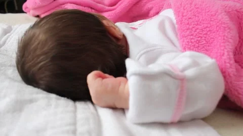 Baby sleeping Stock Footage 54395817