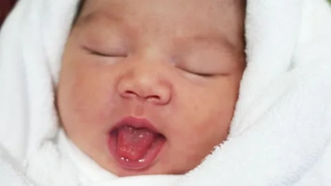 Baby sleeping Stock Footage 141028218