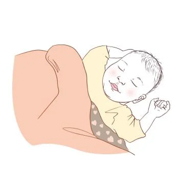 Baby sleeping Stock Illustration