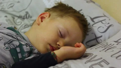Baby sleeping on the sofa close-up Stock Footage 251549029