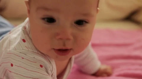Baby smile face Stock Footage 59776226
