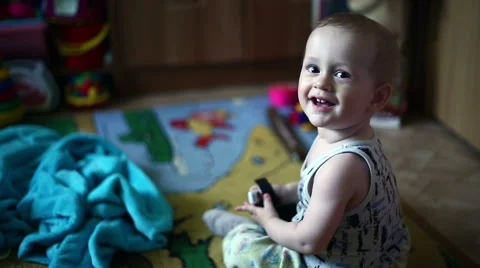 Baby smiling Video stock 42596693