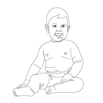 Baby Smiling Teeth Stock Illustration