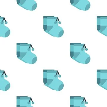 Baby socks pattern flat Stock Illustration