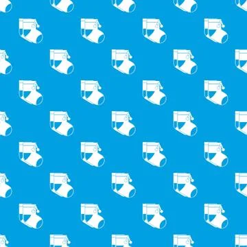 Baby socks pattern seamless blue Stock Illustration