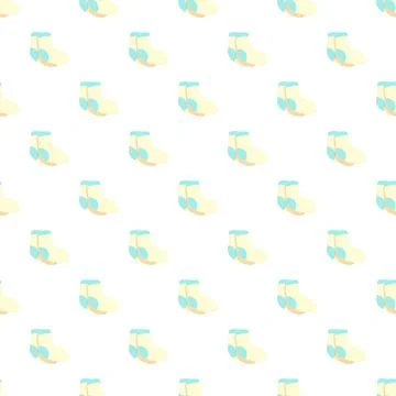 Baby socks repeating pattern background for newborns Ilustración de archivo