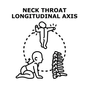 Baby spine development and posture concept Stock Illustration