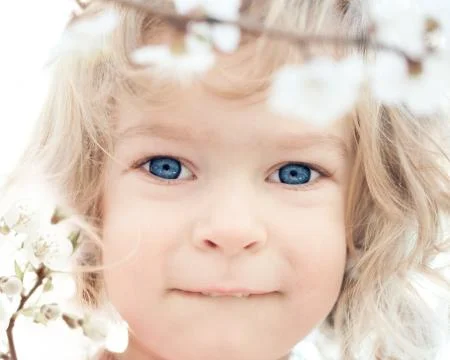 Baby in spring Foto stock