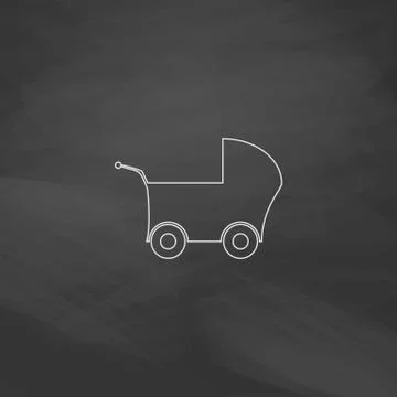 Baby Stroller computer symbol Stock Illustration