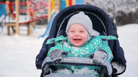 Baby in a stroller Stock Footage 147977510
