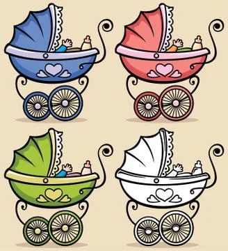 Baby Stroller Stockillustratie
