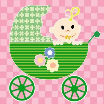 Baby in stroller Stock-Illustration