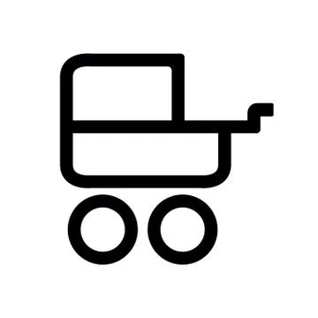 Baby stroller. Stock Illustration