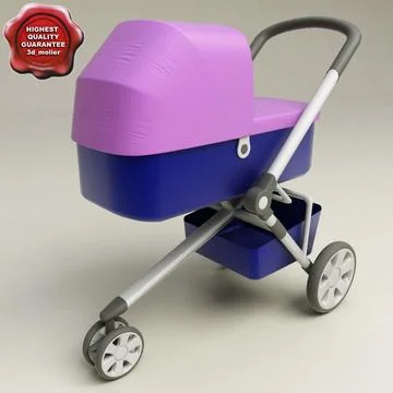 Baby stroller V2 3D Model