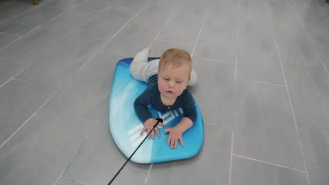 Baby Surfboard Mat Stock Footage 284990990
