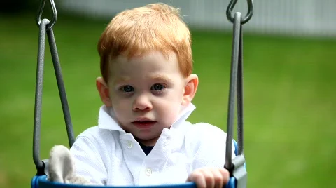 Baby on swing Video stock 459773
