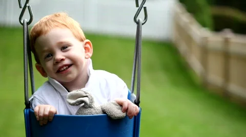 Baby on swing Video stock 459780