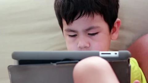 Baby with tablet Stock Footage 40920748