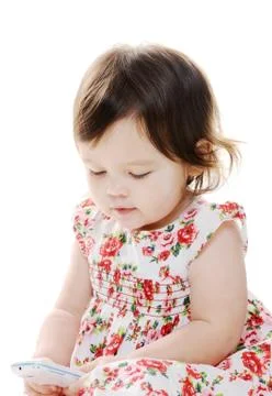 Baby texting Stock Photos