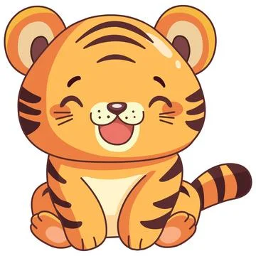 Baby Tiger Stock Illustration