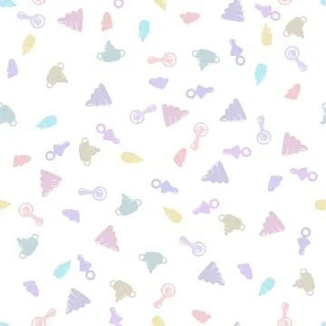 Baby toy seamless pattern. Stock Illustration