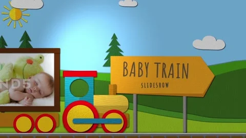 BABY TRAIN SLIDESHOW Stock After Effects
