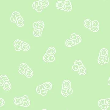 Baby unknown ache line vector seamless pattern Illustrazione stock