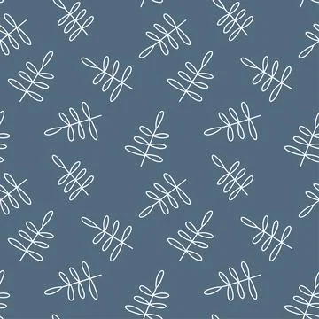 Baby Vector illustration of leaves pattern. Floral organic background. Hand Stock Illustration