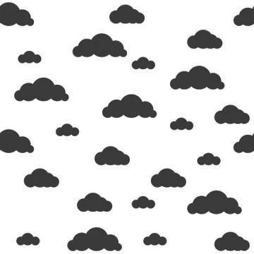 Baby vector seamless pattern. Light fun sky print for textil Illustrazione stock