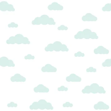 Baby vector seamless pattern. Light fun sky print for textile Illustrazione stock