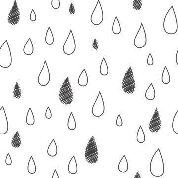 Baby vector seamless pattern. Light fun rain print for textile Stock Illustration