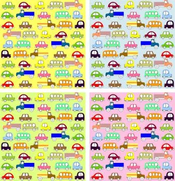 Baby vehicle pattern design. Stock Illustration