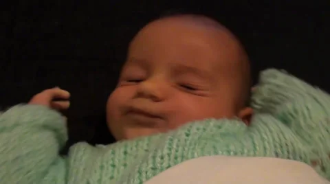 Baby waking up Stock Footage 36404524