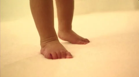 Baby walking Stock Footage 43696902