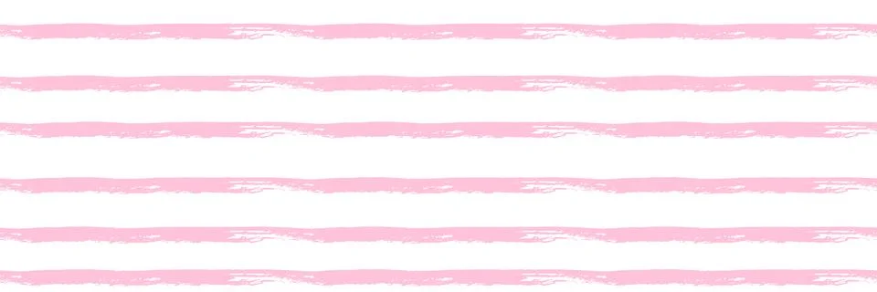 Baby wave lines seamless pattern. White repeat background with pink girly Illustrazione stock