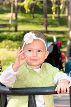 Baby waveing Stock Photos