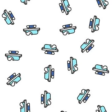 Baby weight scale tool vector seamless pattern 库存插图