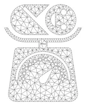 Baby Weight Vector Mesh Carcass Model Illustrazione stock