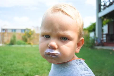 Baby while feeding Stock Photos