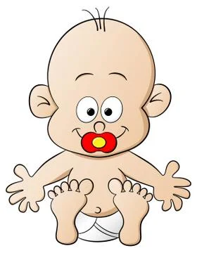 Baby on white Stock Illustration