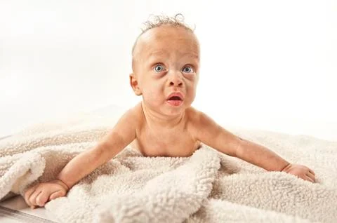 Baby on White Stock Photos