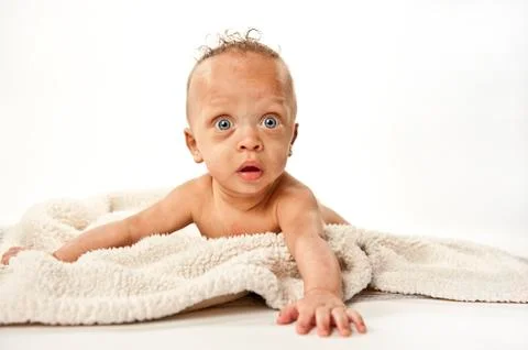Baby on White Stock Photos