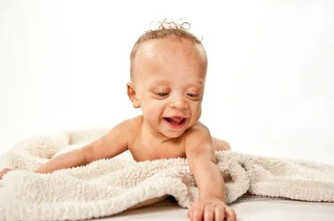 Baby on White Stock Photos
