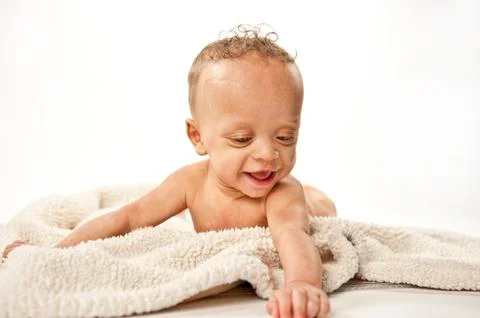 Baby on White Stock Photos