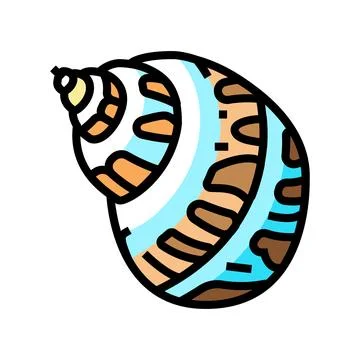 Babylon sea shell beach color icon vector illustration Illustrazione stock