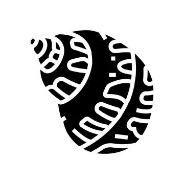 Babylon sea shell beach glyph icon vector illustration Illustrazione stock